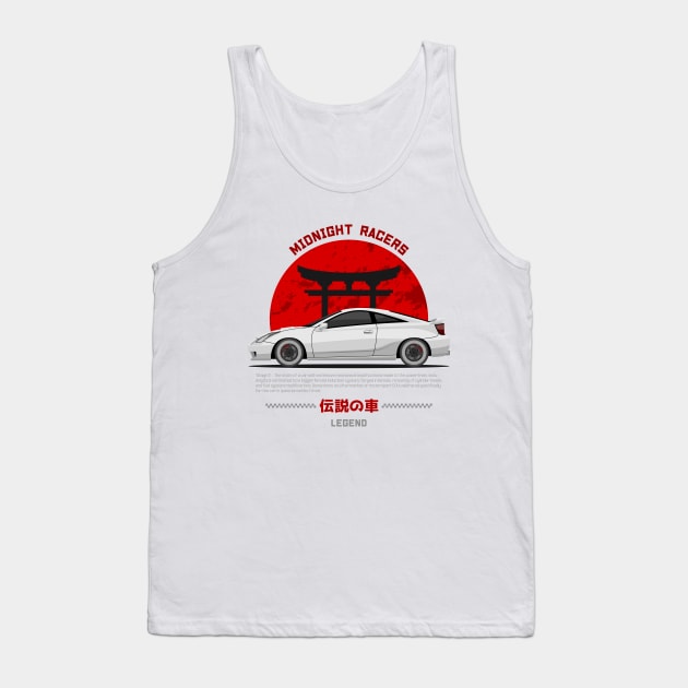 Tuner White Celica MK7 JDM Tank Top by GoldenTuners